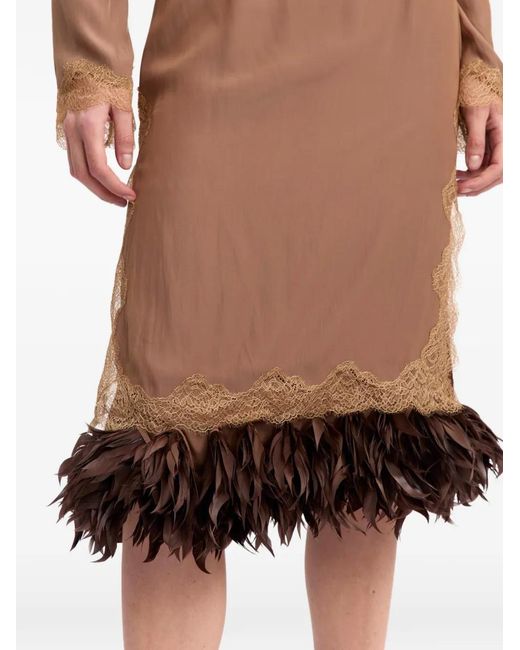 16Arlington Brown Velino Midi Skirt