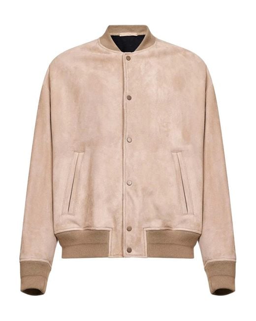 Salvatore Santoro Pink Ribbed Leather Jacket for men