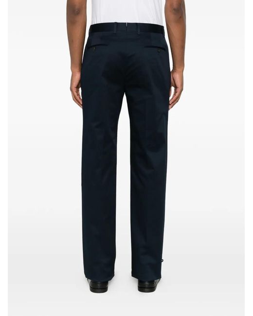 Germano 1952 Blue Pantalon En Coton À Coupe Droite for men