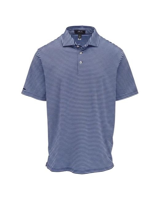 Ralph Lauren Blue Striped Jersey Polo Shirt for men