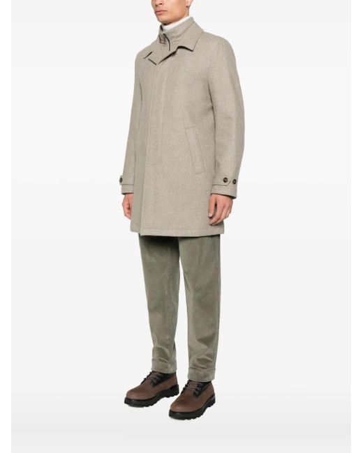 Fay Natural Virgin Wool Coat for men