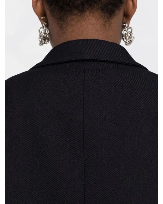Maison Margiela Blue Single-Breasted Oversized Blazer