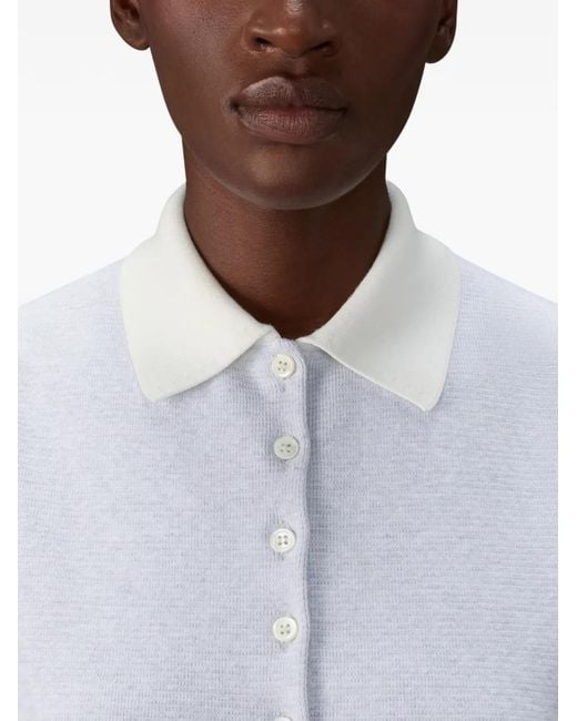 Thom Browne White Four-Bar Stitch Sleeveless Polo Shirt
