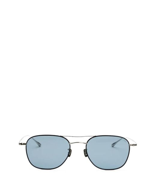 Eyevan 7285 Blue 1014 Square-Frame Sunglasses