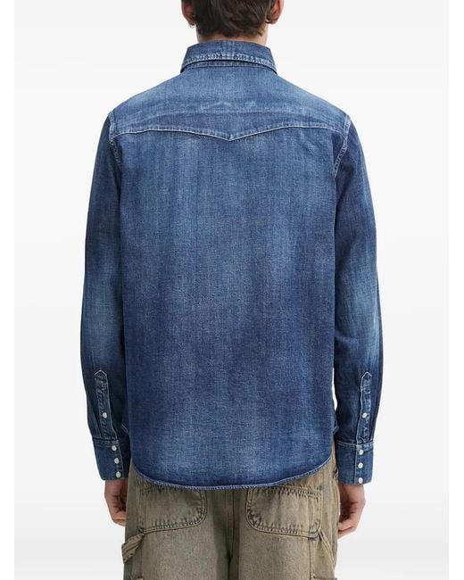 Visvim Blue Western-Style Denim Shirt for men