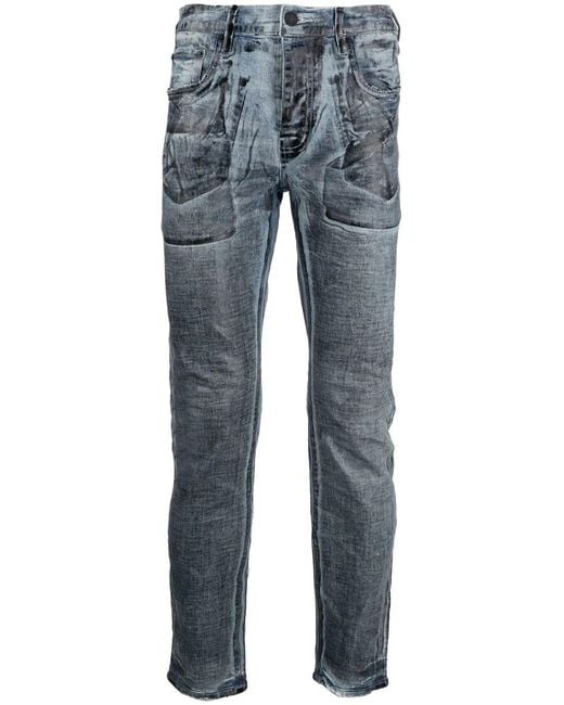 Purple Brand Blue X-Ray Low-Rise Skinny Jeans for men