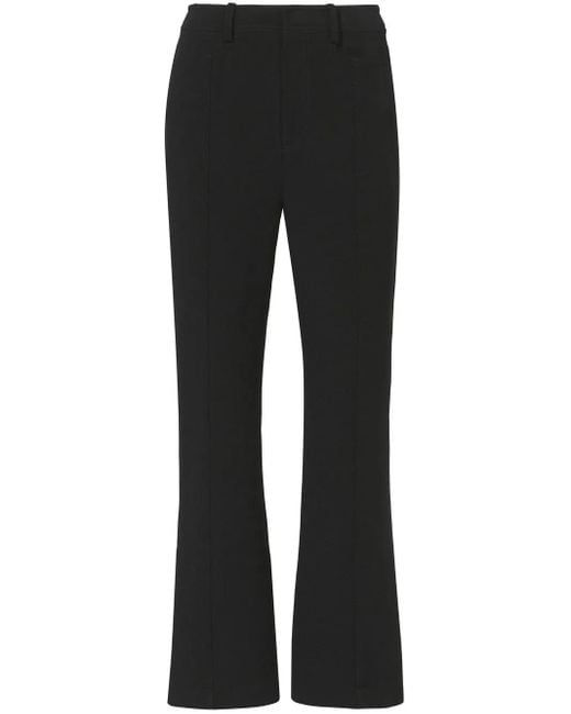 Proenza Schouler Black Cropped Kick-Flare Trousers