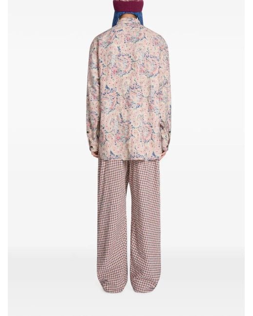 Dries Van Noten Pink Loose Jacquard Shirt for men