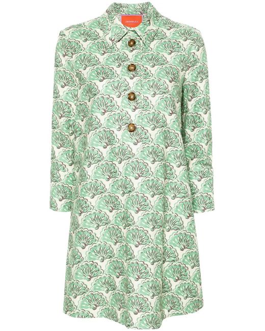 LaDoubleJ Green Artemis Fans-Jacquard Minidress
