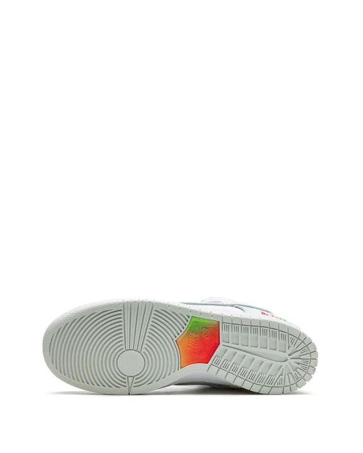 Nike White Sb Dunk Low Pro "Be True" Sneakers