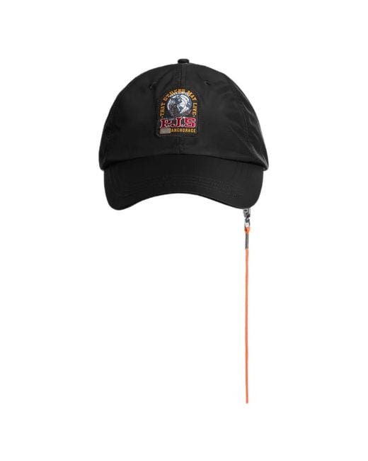Parajumpers Black Bravo Logo-Patch Baseball Cap
