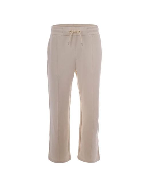 Boss Natural Logo-Tag Drawstring Track Pants for men
