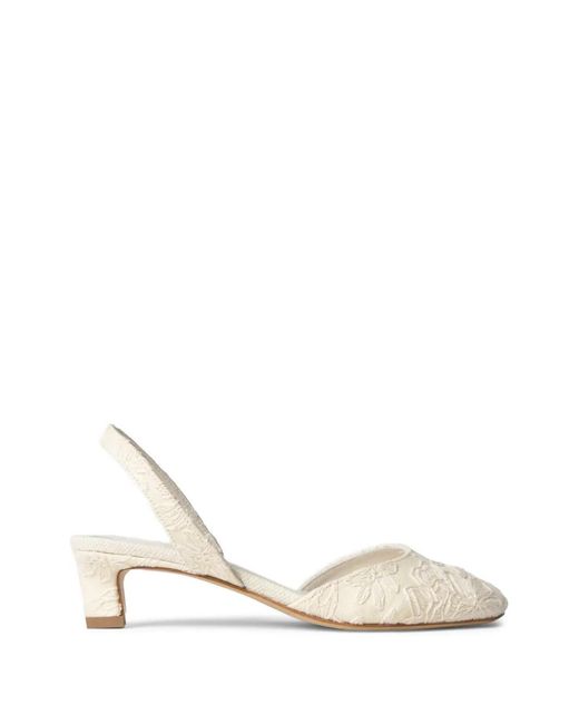 Castaner Natural Aran Floral-Jacquard Pumps