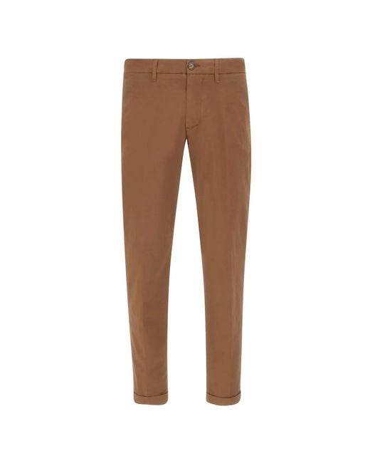 Re-hash Brown Mucha Slim-Fit Chinos for men