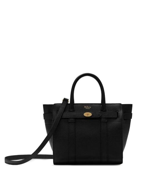 Mulberry Black Mini Bayswater Grain Leather Shoulder Bag