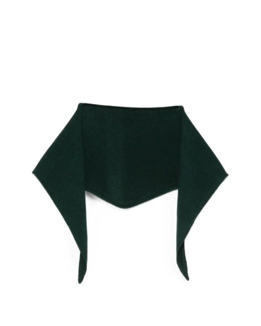 Be You Green Triangular Knitted Scarf