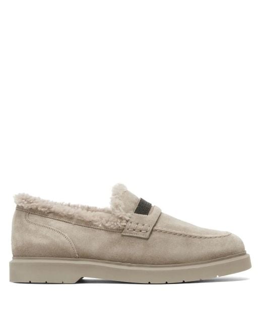 Brunello Cucinelli ペニーローファー Gray