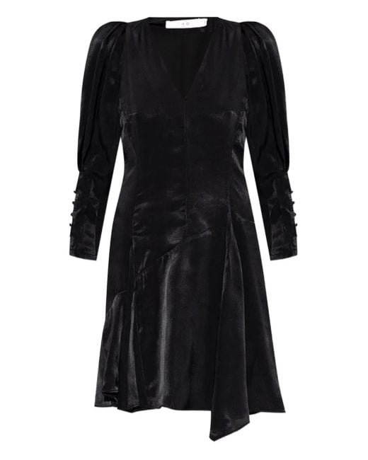 IRO パフスリーブ ミニドレス Black