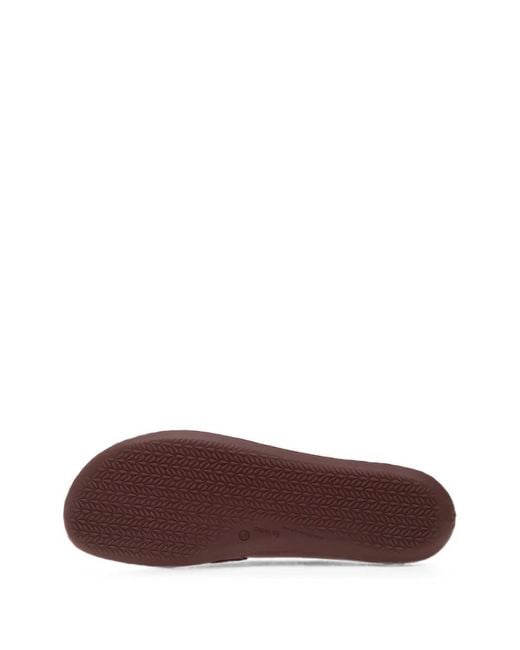 Be Lenka Red Horsebit Woven-Detail Loafers