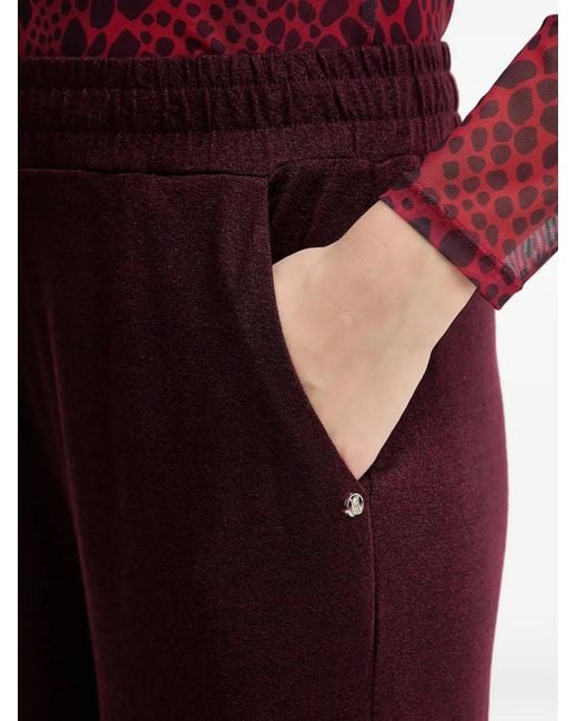 MARC AUREL Red Elasticated Wide Leg Trousers