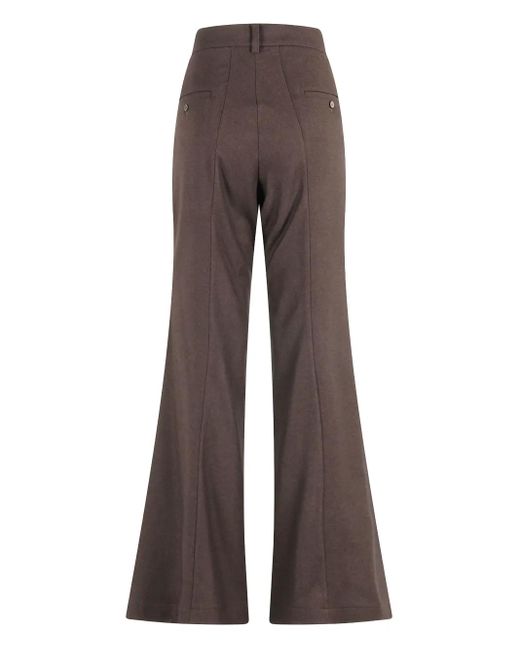 Alysi Brown Buttoned Trousers