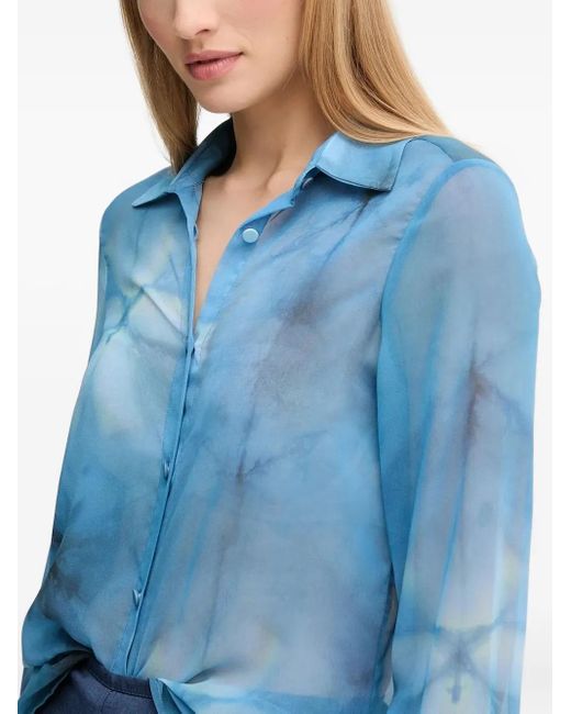 Camisa con estampado floral Sandro Ferrone de color Blue