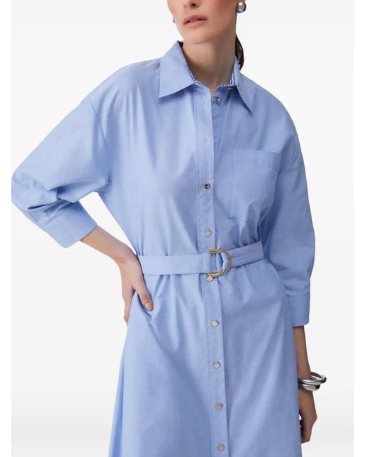 Liu Jo Blue Long Shirt Dress
