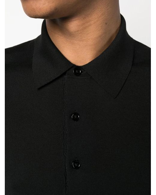 Tom Ford Black Long-Sleeve Polo Shirt for men