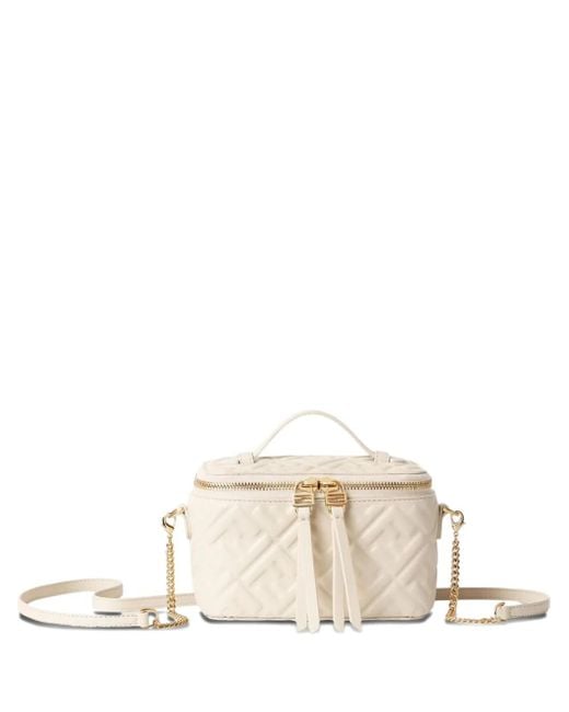 Fendi Natural Ff-Jacquard Crossbody Bag