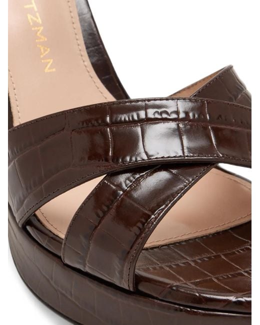 Stuart Weitzman Brown Dayna 100 Platform Sandals