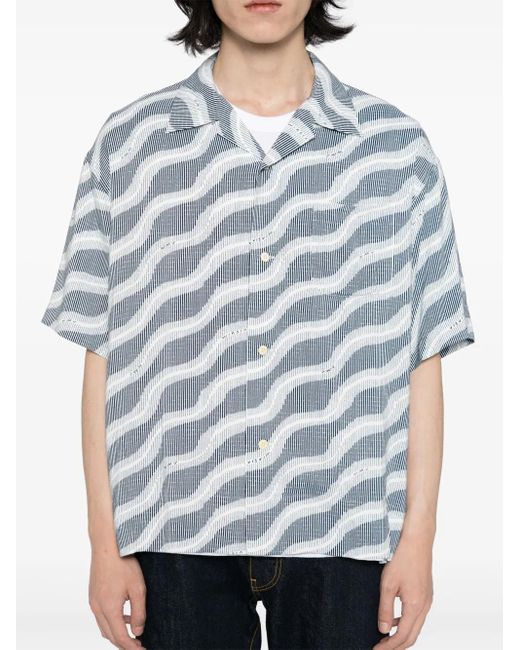 Visvim Blue Copa Silk Shirt for men