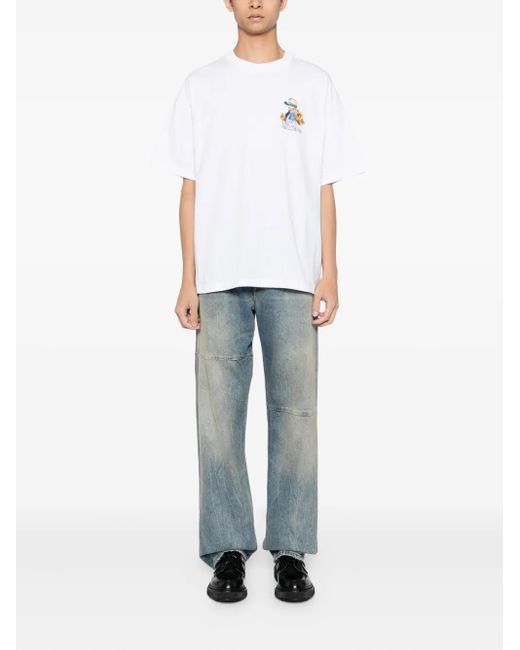 Musium Div. White Logo-Print T-Shirt for men