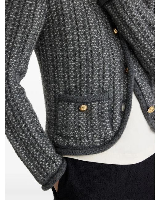 Patou Black Knitted Fitted Jacket