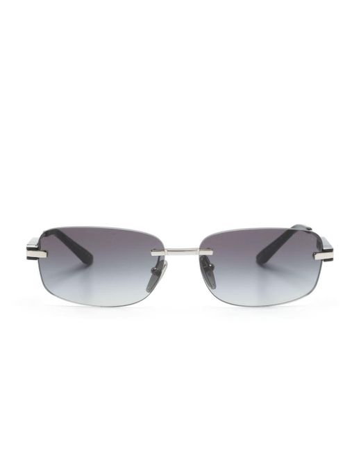 Prada Metallic Rectangle-frame Sunglasses for men