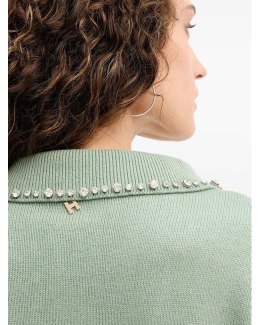 Cardigan Con Decorazione Sul Colletto di Silvian Heach in Green