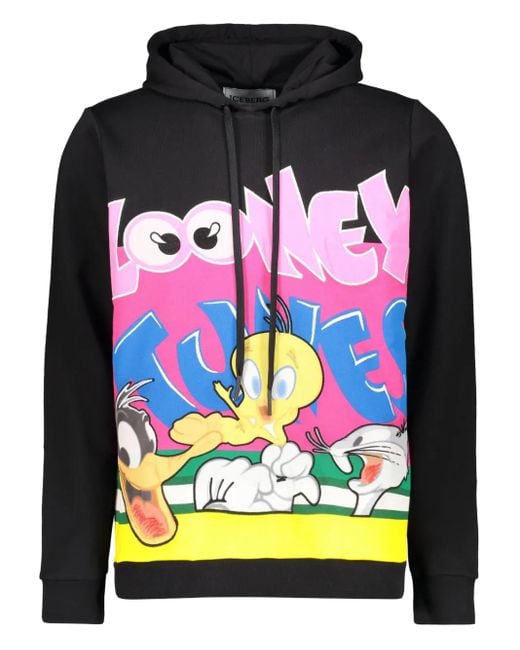 Iceberg Hoodie mit grafischem Print in Black für Herren
