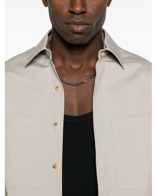 メンズ Rick Owens ロングスリーブ シャツ White