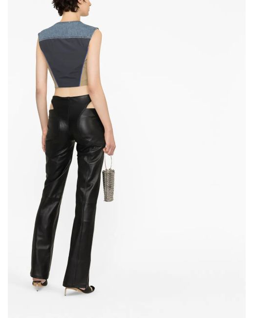 Ambush Blue Bustier-Style Denim Vest
