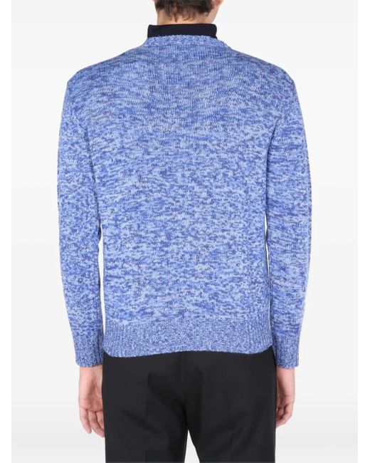 Ballantyne Blue Speckled Wool Sweater for men