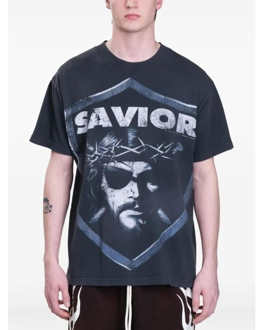 HELLSTAR Blue Saviours T-Shirt for men