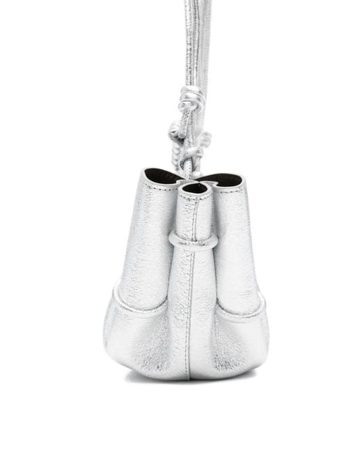 Hereu White Mini Arta Knotted-Handle Shoulder Bag
