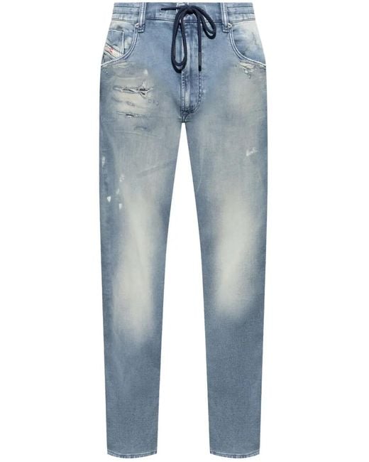 DIESEL Blue D-Krooley Tapered-Leg Jeans for men