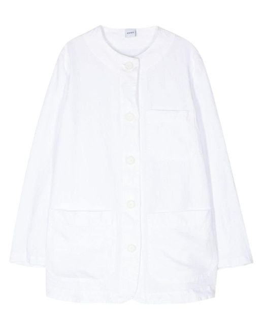 Aspesi White Longsleeved Linen Shirt