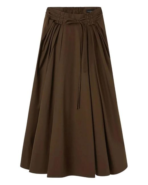 Lee Mathews Brown Spencer Gathered Skirt