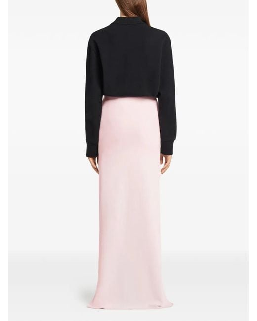 Courreges Pink Logo Detail Flap Pocket Skirt