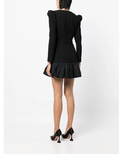 Rebecca Vallance Black Katie Long-Sleeve Minidress