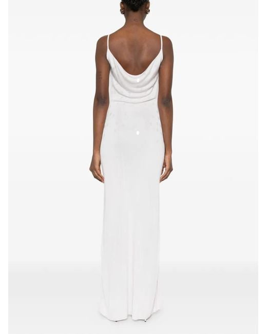 AYA MUSE White Lila Strapless Maxi Dress