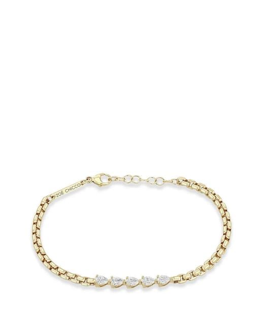 Zoe Chicco Metallic Box-Chain Diamond Bracelet