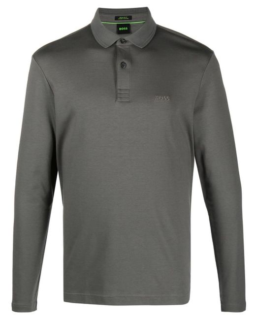 Boss pirol long discount sleeve polo shirt