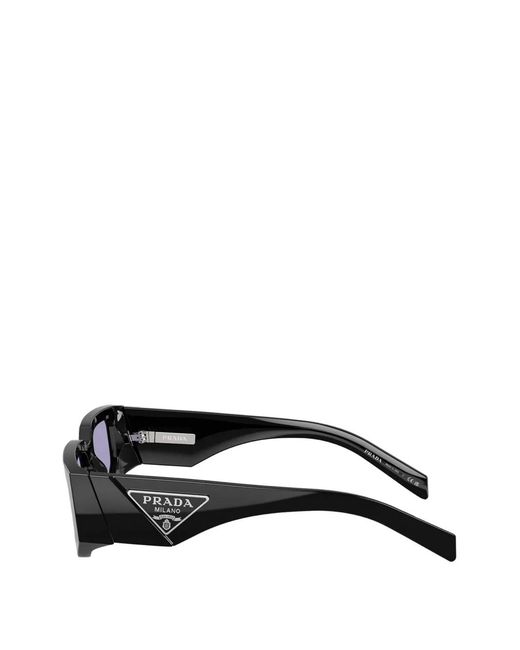 Prada White Rectangle-Frame Sunglasses for men